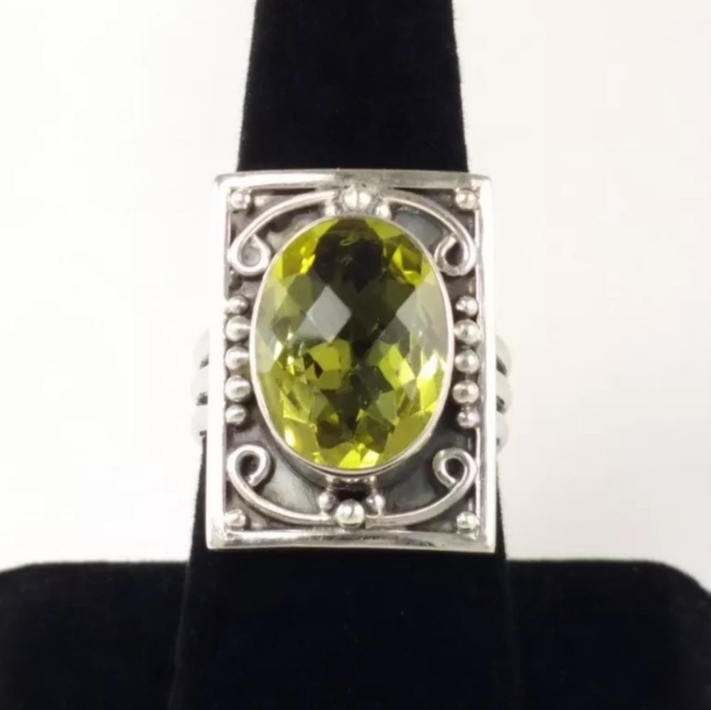 Nicky Butler RAJ LIMITED EDITION 925 Sterling Silver Lemon Quartz Designer Ring